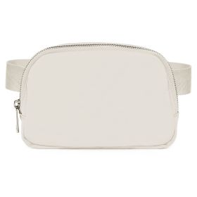 Sport Fanny Pack Unisex Waist Pouch Belt Bag Purse Chest Bag for Outdoor Sport Travel Beach Concerts Travel 20.86in-35.03in Waist Circumference (Color: White)
